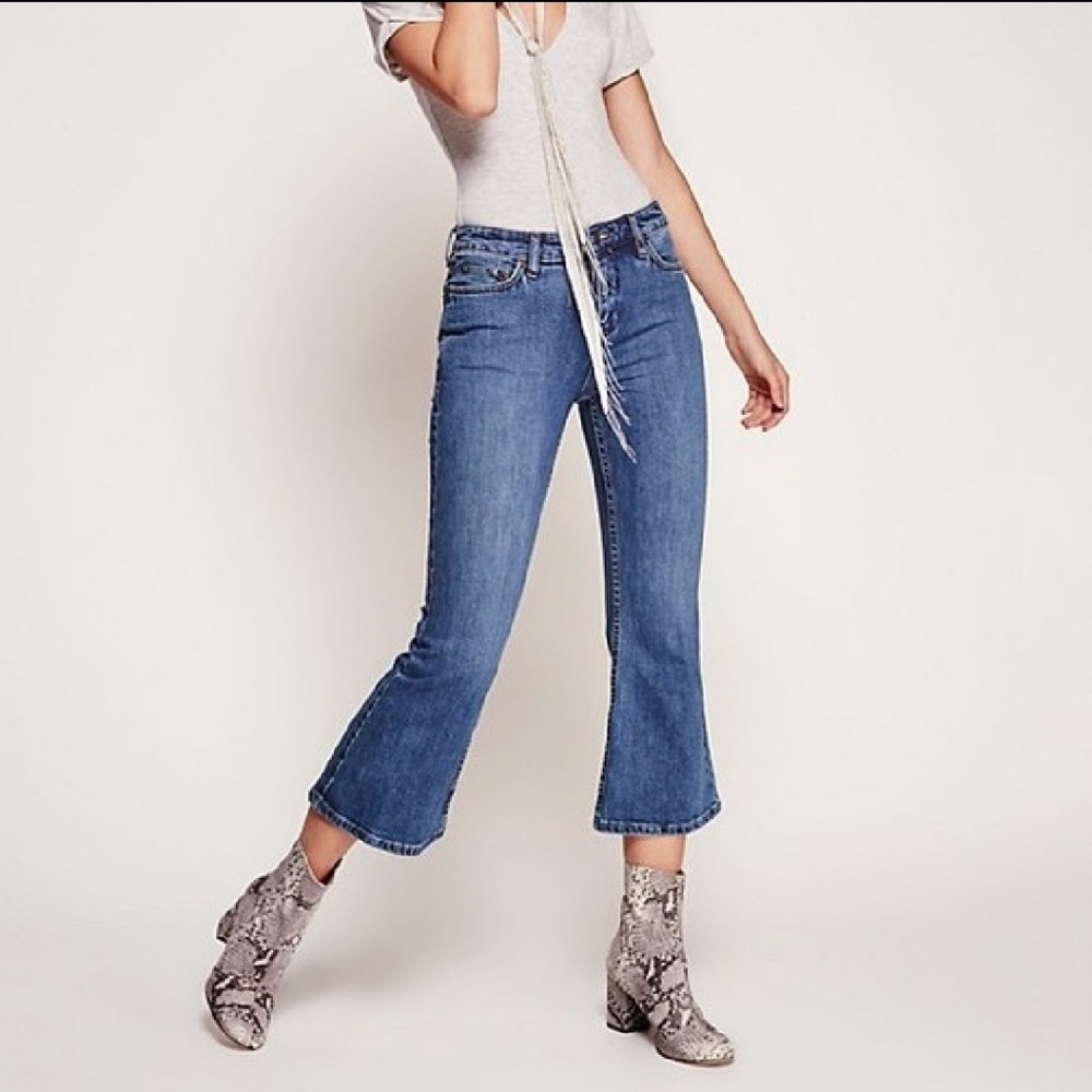 Free People Crop Flare Jeans